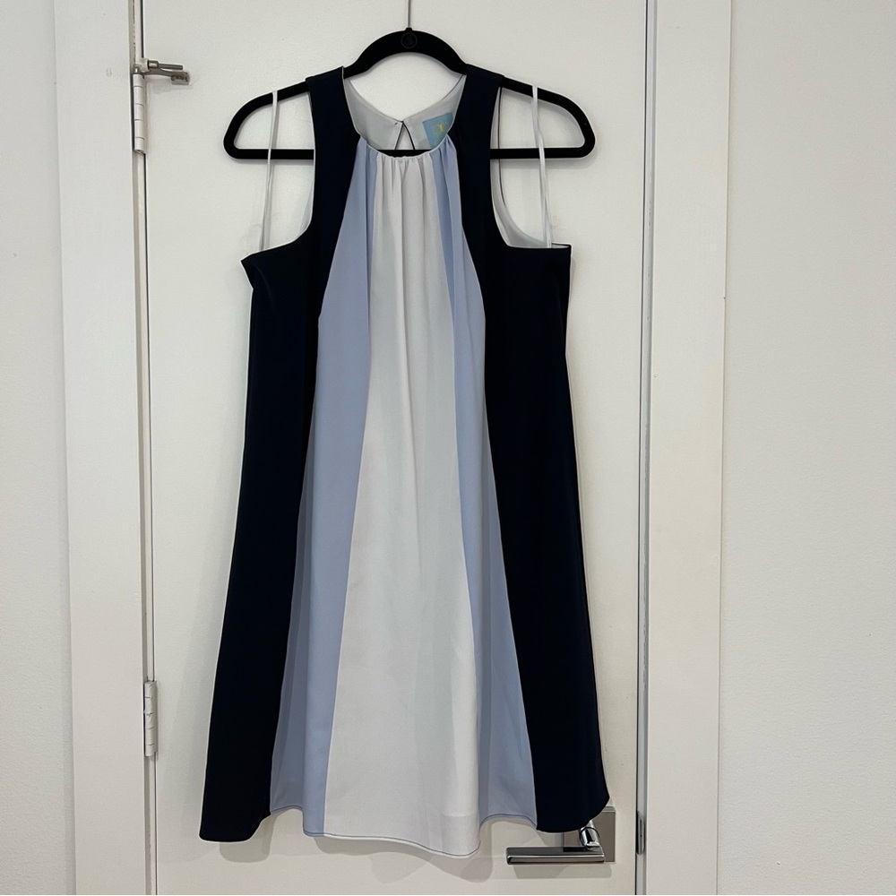 Cece Sleeveless Lined Colorblock Mini Dress